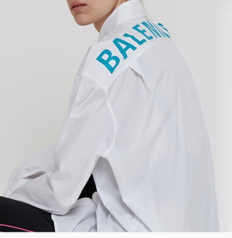 balenciaga/巴黎世家 20春夏 女装 服饰 白色棉质简约时尚衬衣 女士