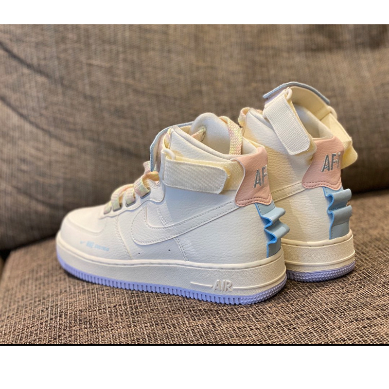 19秋冬 女神款 nike air force 1 af1 hi ut女解构空军一号乳白紫 cq