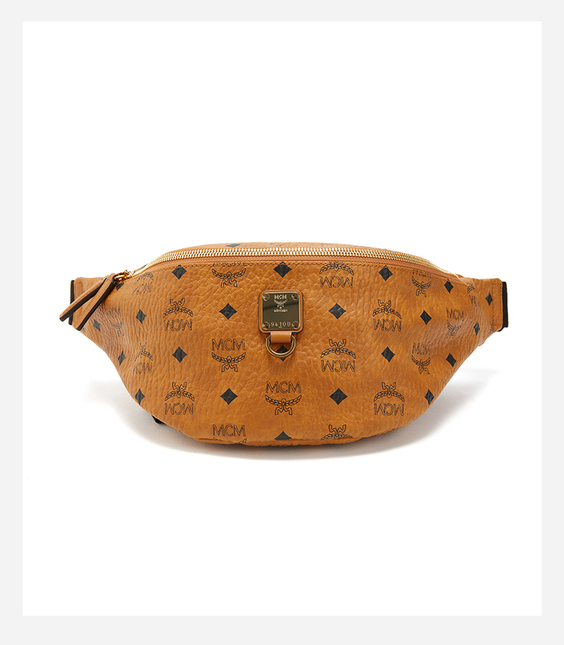 19秋冬 mcm/mcm 女士棕色pvc腰包 muz9sfi21co01
