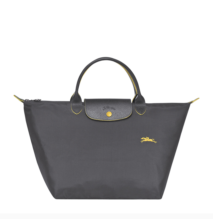 longchamp/珑骧 le pliage系列 女士尼龙logo中号短柄手提包挎包拉链