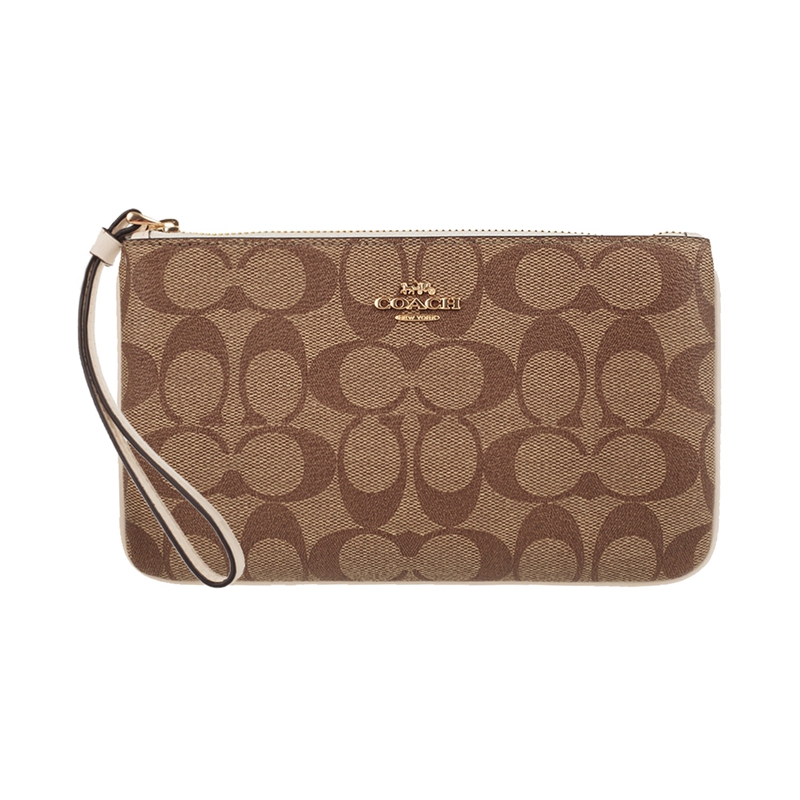 【包邮包税】coach蔻驰largewristletlogo款长版女包手拿包 58695