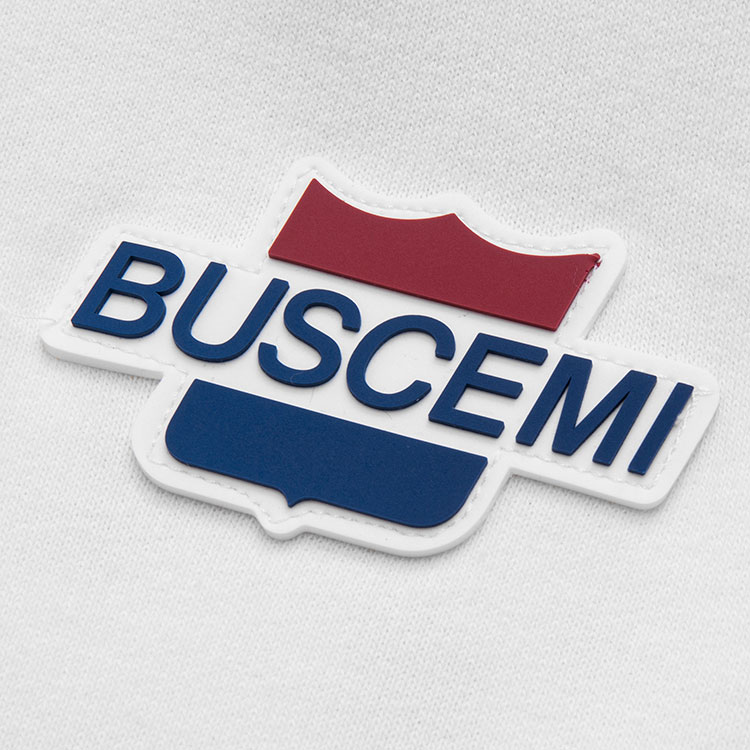 【19秋冬】buscemi/buscemi 连帽 长袖 白色 红蓝橡胶logo 背后印花