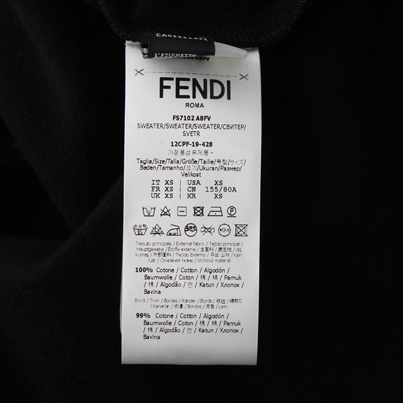 fendi/芬迪 19秋冬 皇冠刺绣女卫衣 fs7102 a8fv f0gme