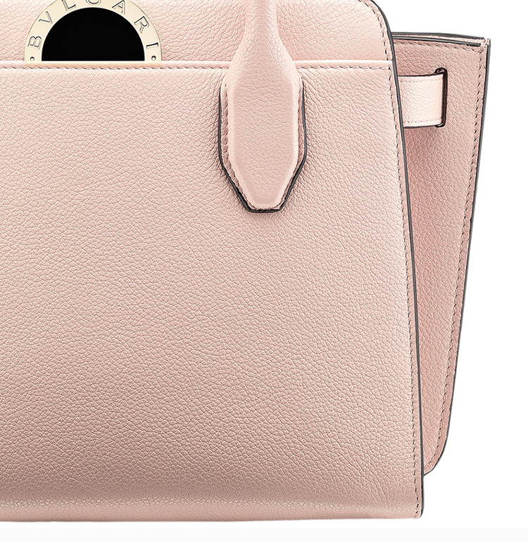 bvlgari/宝格丽 alba系列 女士玫粉色小牛皮双logo托特包女士手提包