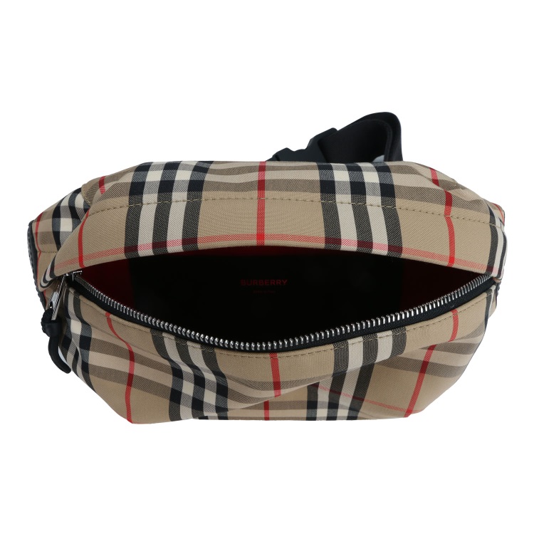 【19秋冬】 burberry/博柏利 男士驼色格纹 材质:其它 胸包 腰包