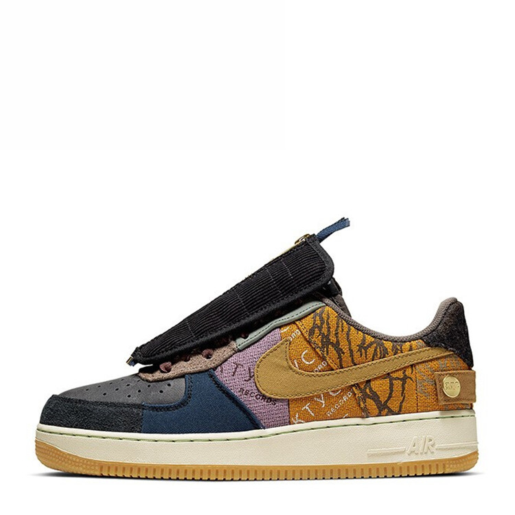 nike/耐克 af1 x travis scott ts联名 鬼脸拼接 板鞋 cn2405-900