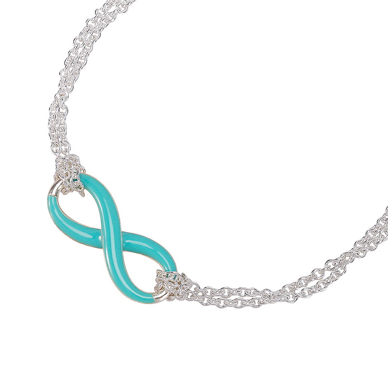 tiffany&co手链,tiffany&co手链 tiffany&co./蒂芙尼infinity系列时尚珐琅925银手链39991659