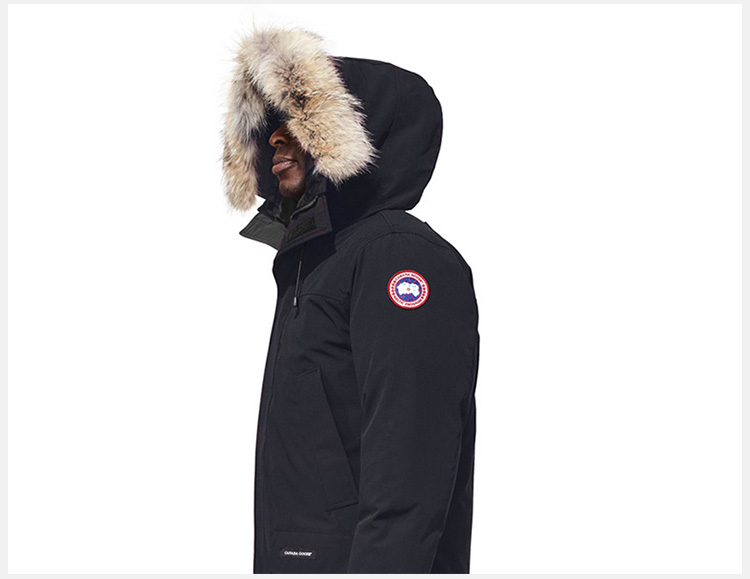 canada goose/加拿大鹅 男士狼毛领紫蓝色白鸭绒羽绒服