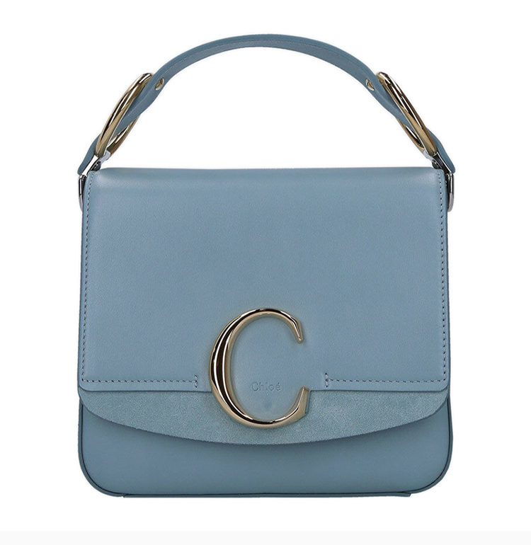 chloe/克洛伊 20春夏 c bag系列 女士小牛皮logo标识经典手提包单肩包