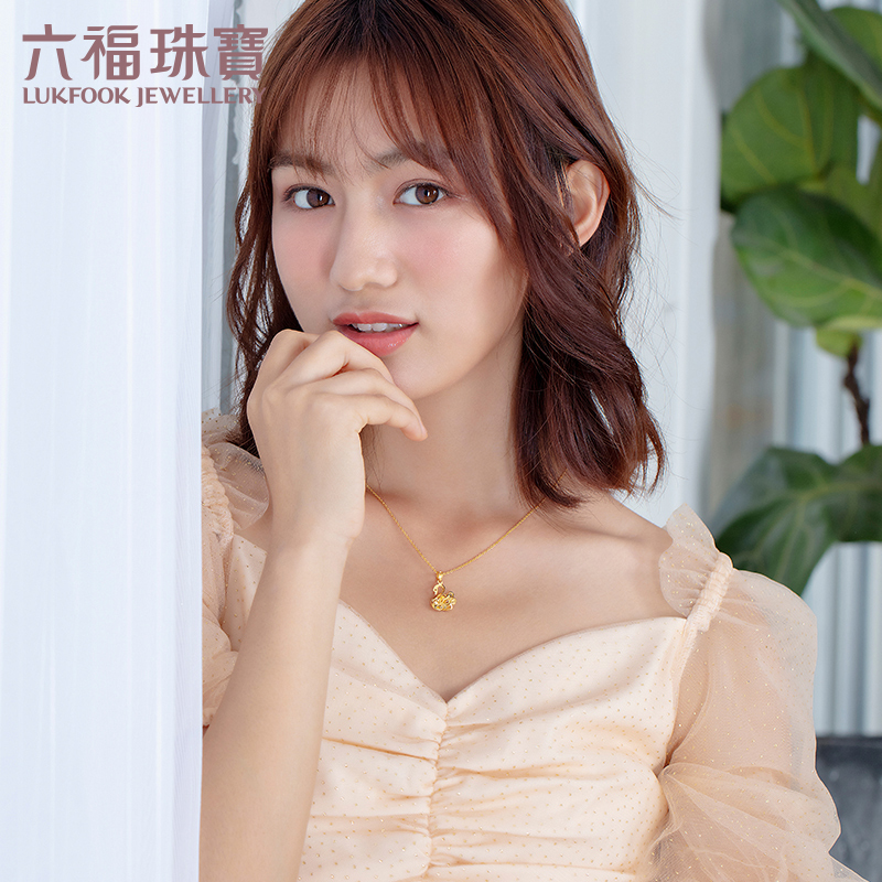 lukfook jewellery/六福珠宝 goldstyle天鹅黄金吊坠不含链hma15i7