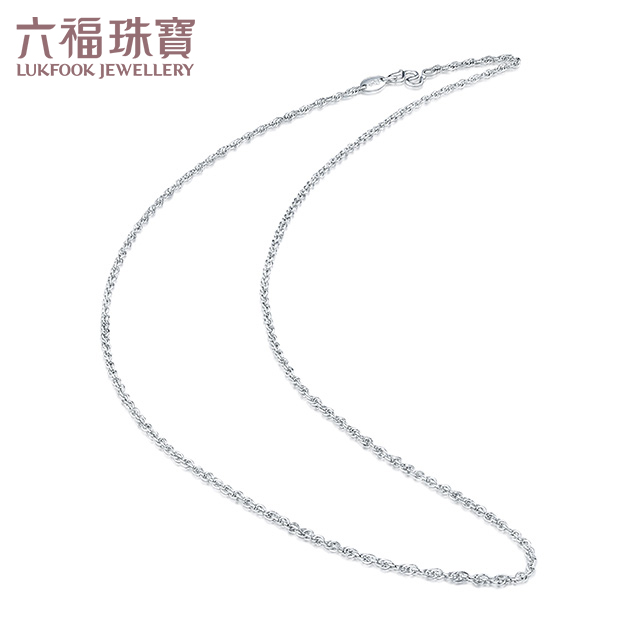 lukfook jewellery/六福珠宝 pt950女款绞丝铂金项链(计价)l05tbpn