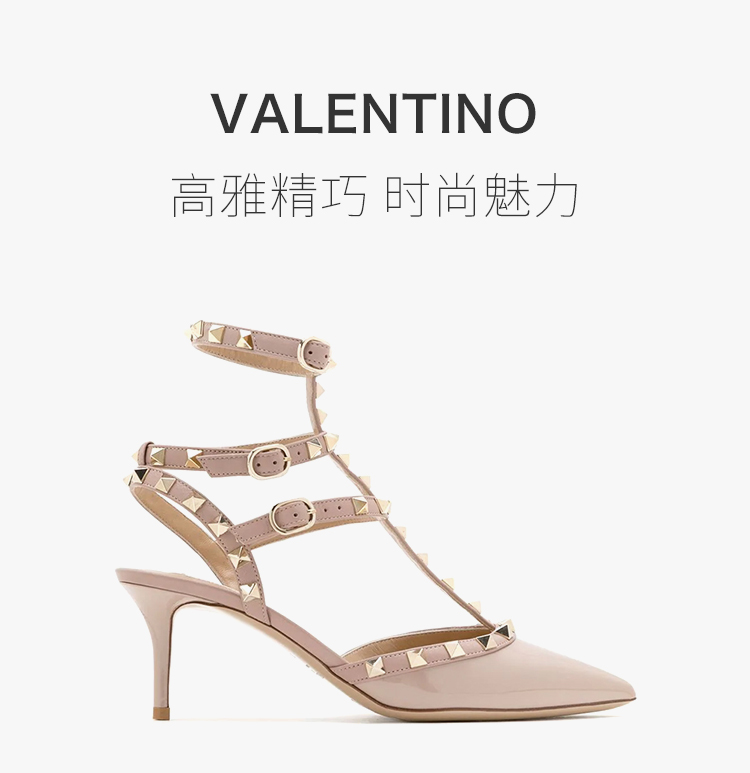 高跟凉鞋】valentino/华伦天奴 【20春夏新款】女士皮革踝带铆钉装饰