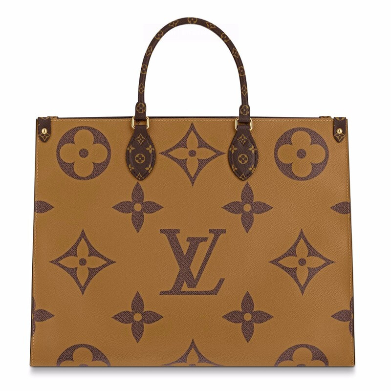 louis vuitton/路易威登 lv女包onthego 帆布 女士 女包lv女式棕色