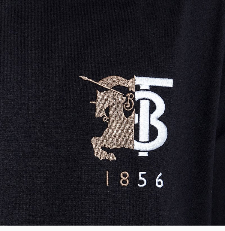 burberry/博柏利【包邮包税】20春夏 男装 服装 黑色棉质经典logo款