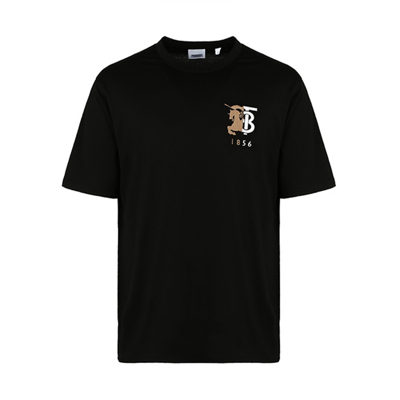 burberry/博柏利 20春夏 新款logo徽标tbt恤黑色男士圆领短袖t恤