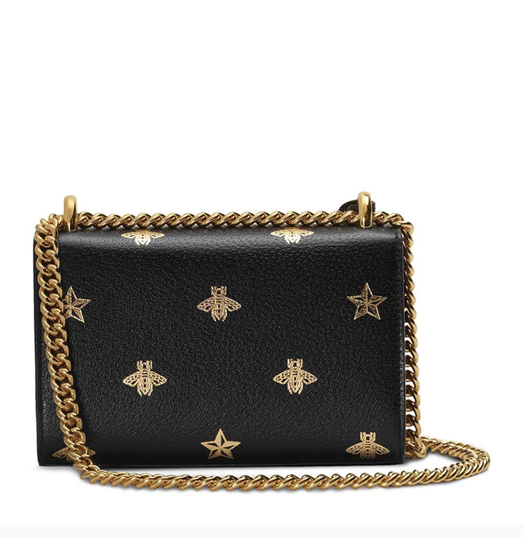 【包邮包税】gucci 古驰 padlock系列 19秋冬 女士牛皮蜜蜂装饰链条包