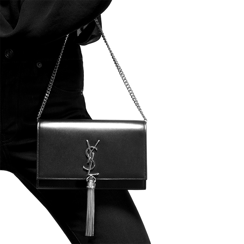 【包邮包税】saint laurent paris/圣罗兰 经典款kate 滑面小牛皮金扣