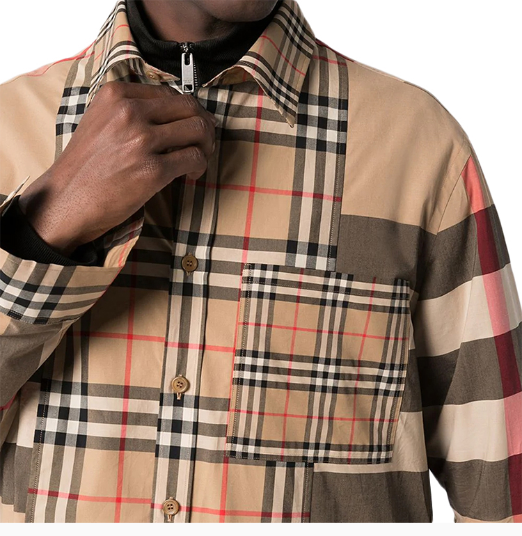 burberry/博柏利【包邮包税】20春夏 男装 服装 棕色经典格纹棉质时尚