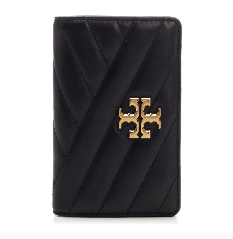 tory burch/汤丽柏琦 女士褐色羊皮经典logo徽标钱包手拿包零钱包tb