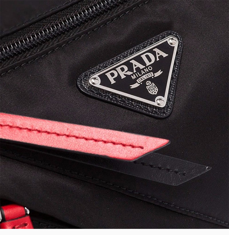 prada/普拉达 女士铆钉装饰尼龙拉链手提包单肩包女包1bc099-2byb-tbo