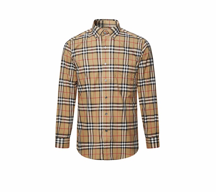 burberry男款衬衫,burberry男士衬衫 20春夏新款 burberry/博柏利 经典款男士古典黄色vintage 格纹衬衫