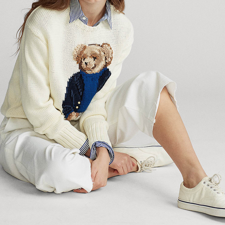 polo ralph lauren女装2020年春季polo小熊图案圆领毛衣21321毛衣