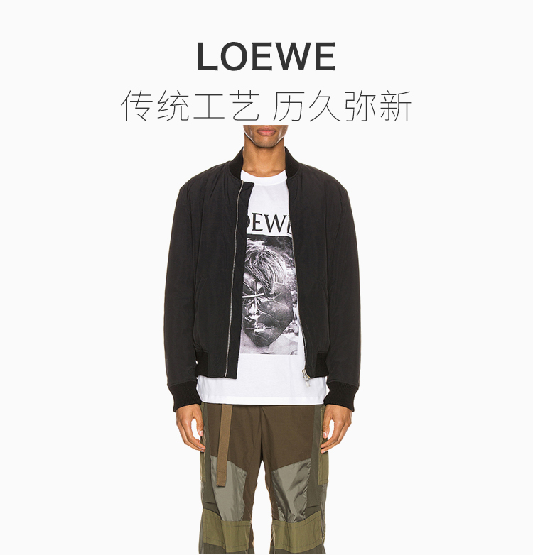 【包税】 loewe 罗意威 男装 服装 黑色聚酰胺后背雏菊logo标识印花