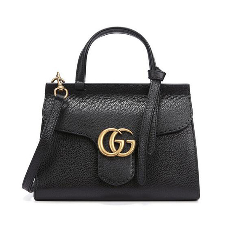 gucci/古驰 女士牛皮革双g扣手提包单肩包斜挎包女包442622 a7m0t