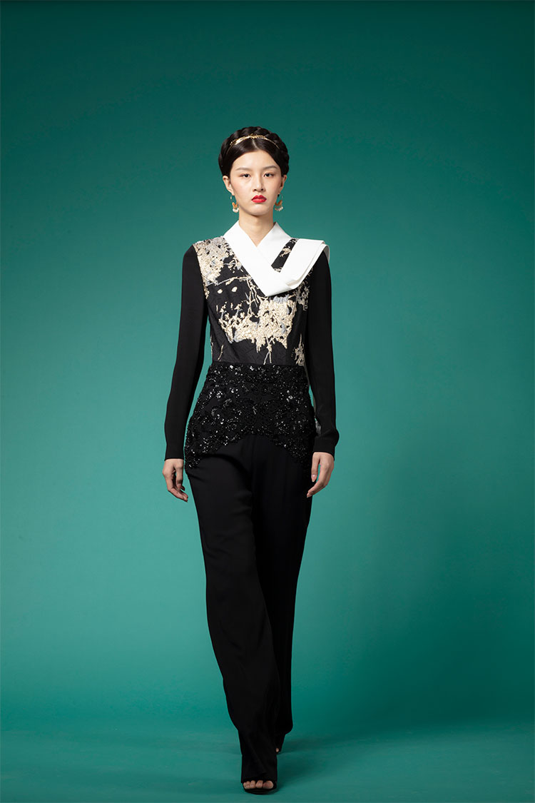 javece/嘉蔚2020秋冬 国风系列 女装定制 女性 真丝,毛缎等 礼服,正装