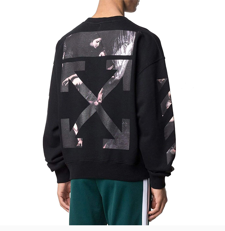 off white/off white 男装 服饰 棉质字母logo"图案休闲时尚圆领男士
