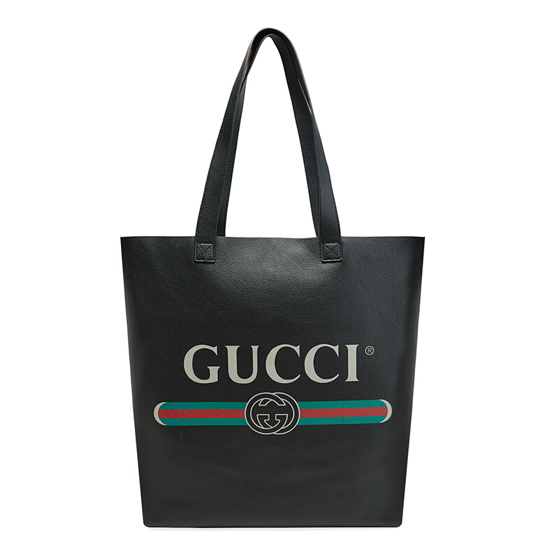 gucci/古驰 print系列经典红绿条纹装饰男女同款双g logo托特包手提包