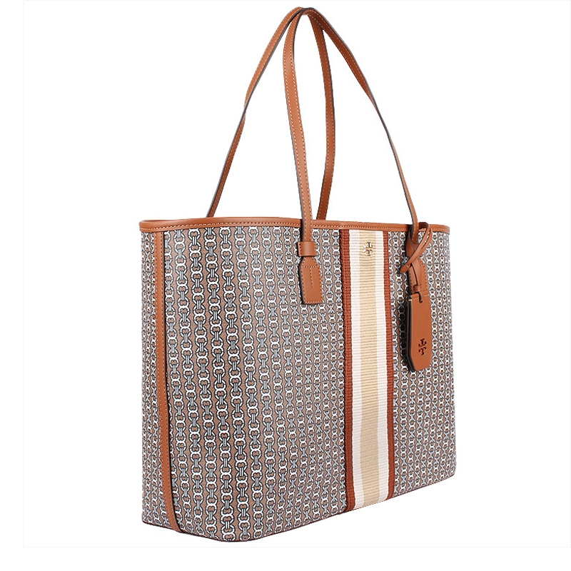 tory burch/汤丽柏琦女包 20新款 女士青年时尚经典双t标志pvc手提包