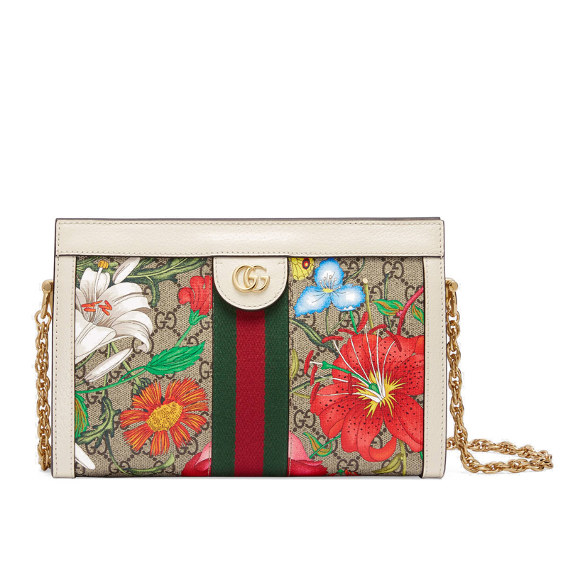 gucci/古驰 女包 ophidia系列 红绿织带装饰 双g花卉装饰 女士印花
