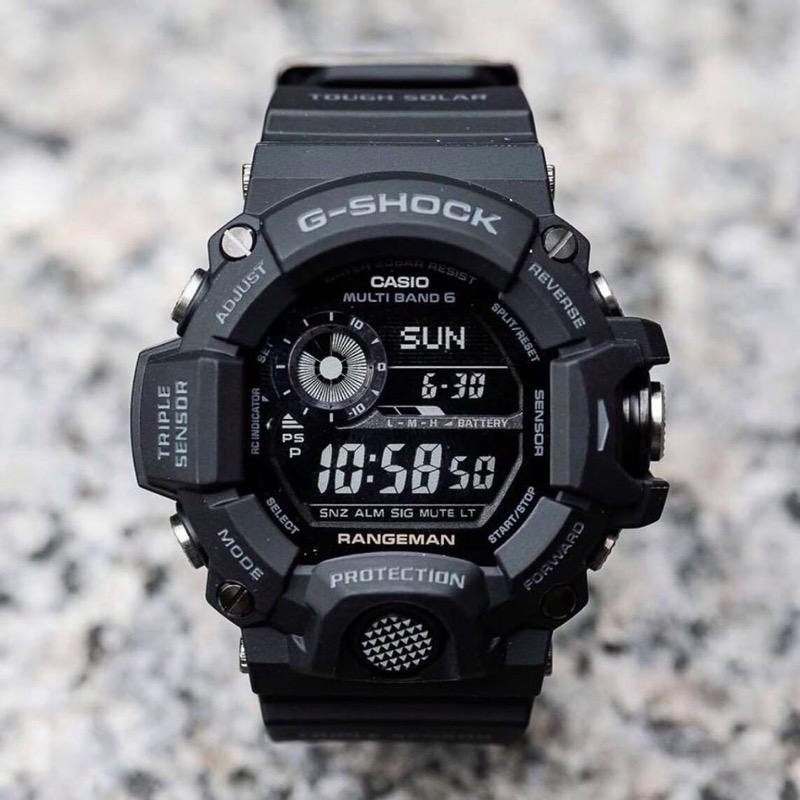 casio/卡西欧 g-shock rangeman 猫人系列 200米防水 雾黑色碳纤维