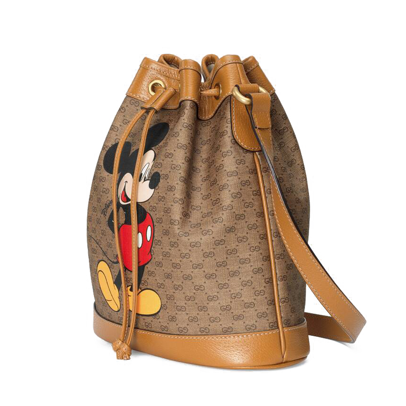 disney x gucci小号水桶包帆布/配皮602691 hwxam at女包
