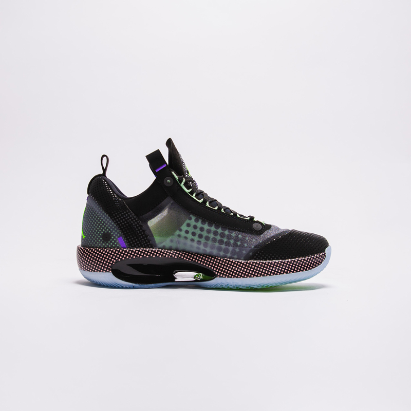 nike耐克篮球鞋2020新款airjordan34lowvaporgreenaj34黑绿运动鞋cz
