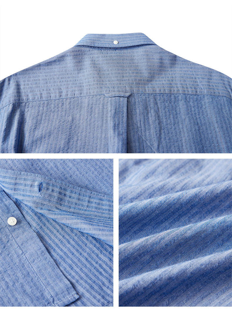 gant/甘特2020秋冬新品净色下扣领泡泡纱男士长袖衬衫3016620