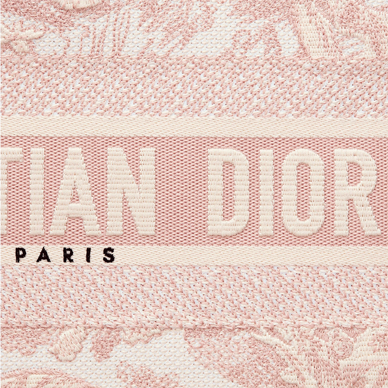 DIOR迪奥 手提包包税DIOR 迪奥 2020新款BOOK TOTE系列女士粉色Toile de Jouy Capri刺绣花纹帆布