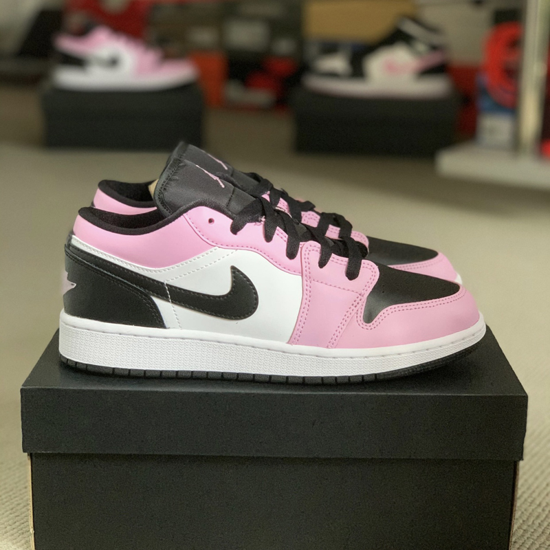 nike/耐克 air jordan 1 retro low 女款 aj1 黑粉 樱花粉 女神 低帮