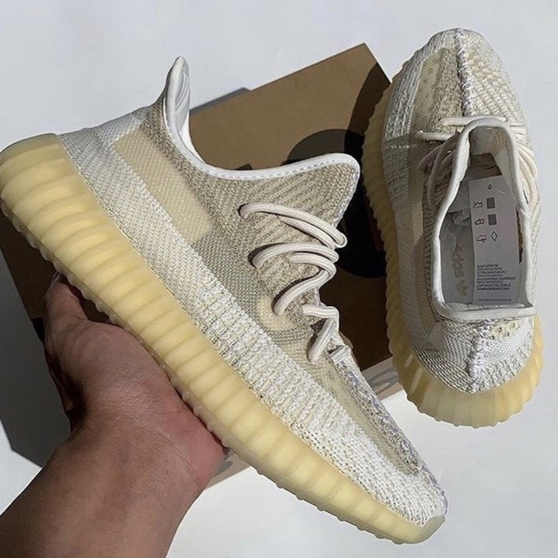 adidas/阿迪达斯 yeezy 350 v2 男女同款 米白 氧化天使 侃爷 情侣