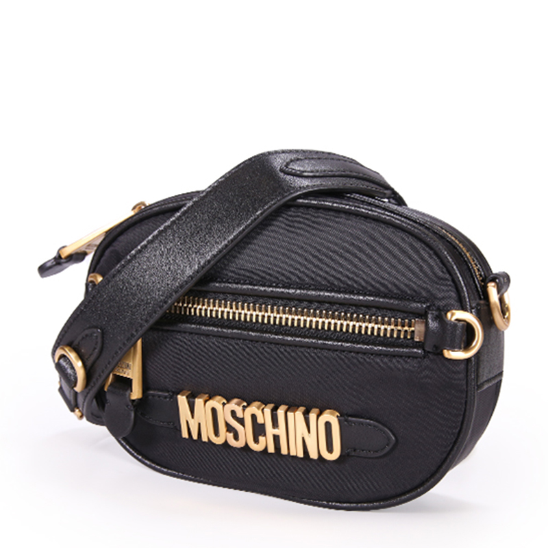 moschino莫斯奇诺 2020新款女包小方包logo徽标尼龙 单肩斜挎包