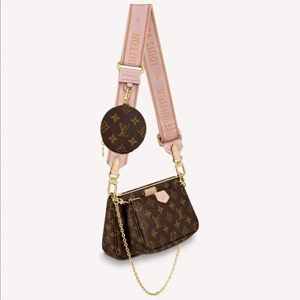 louis vuitton/路易威登 lvmulti pochette 老花五合一配饰包pvc帆布