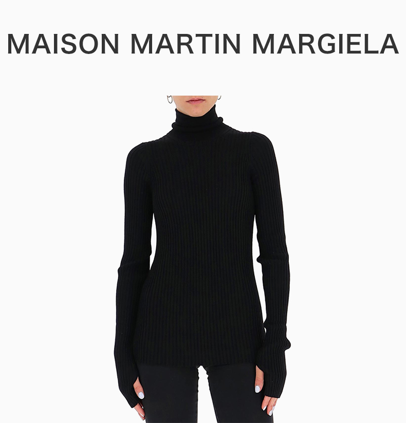 maison martin margiela 马丁·马吉拉 女装 服饰 黑色高领羊毛时尚