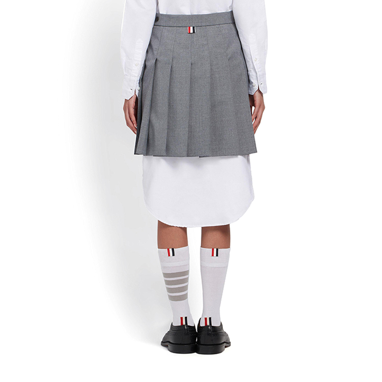 thom browne/thom browne 女士半身裙经典平织百褶短裙 fgc402a02872