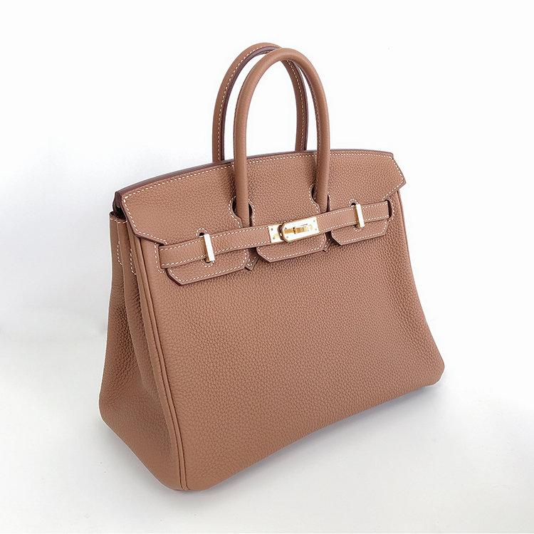 hermes/爱马仕 37金棕birkin25金扣togo牛皮d刻手提包