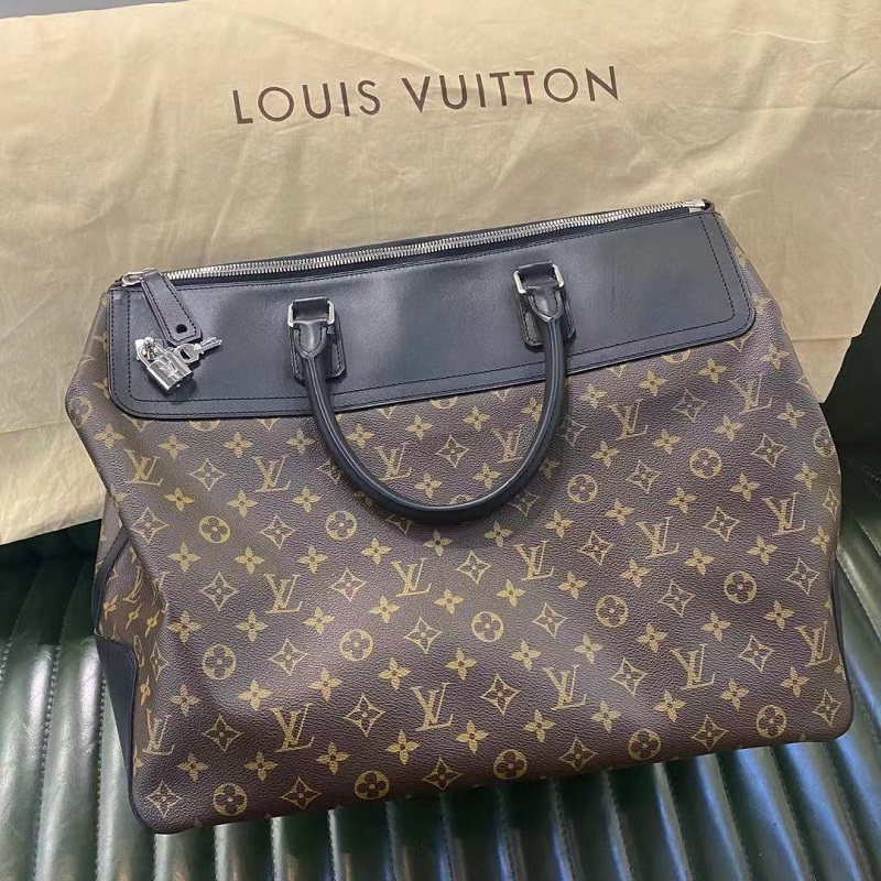 louis vuitton/路易威登 lv老花pvc拼皮旅行包手提包单肩斜挎包男女