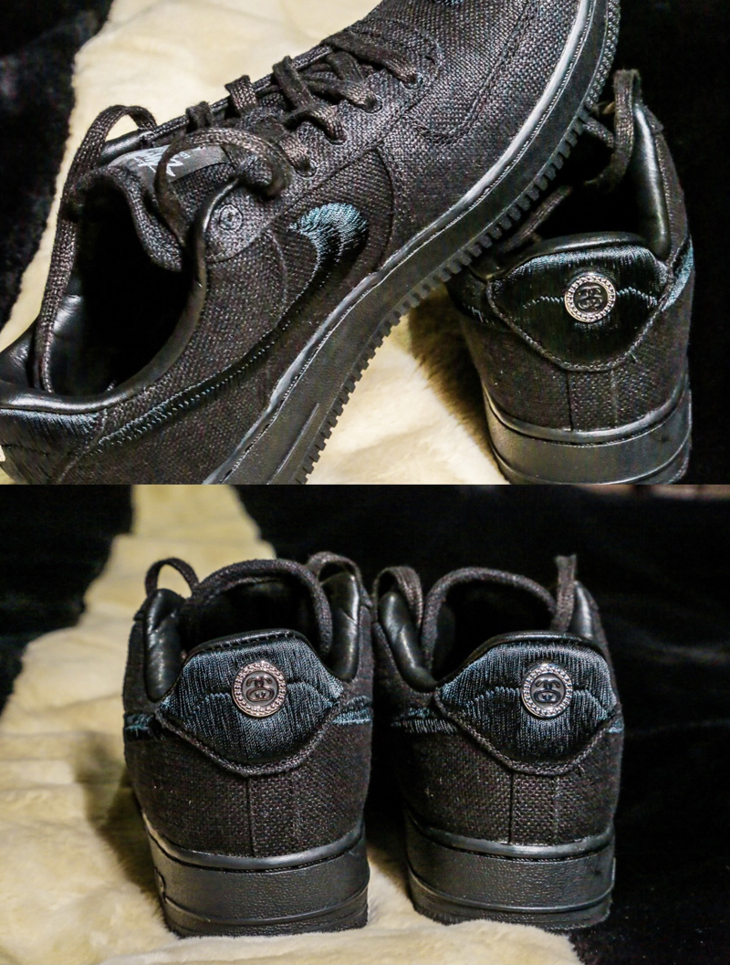 air force 1 af1 x stussy 联名 男女同款 黑武士 麻布 空军一号 板鞋