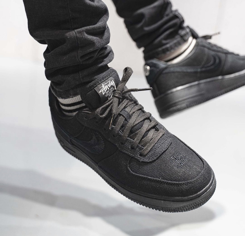air force 1 af1 x stussy 联名 男女同款 黑武士 麻布 空军一号 板鞋