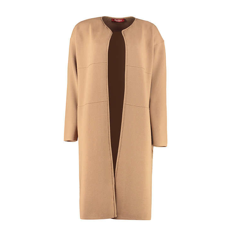 【包邮包税】maxmara/麦丝玛拉 女士 女装时尚百搭驼色圆领大衣 max