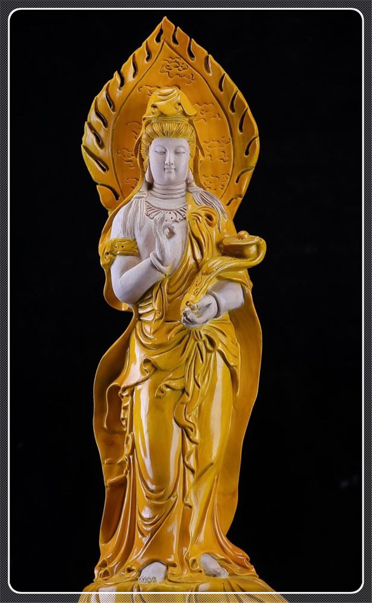 yidingge/熠鼎阁 【观音菩萨】金丝楠木工艺品 招财风水摆件 木雕工艺